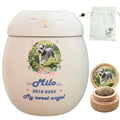 Custom Dog Urn Personalized Ceramic Pet Urn - Small White