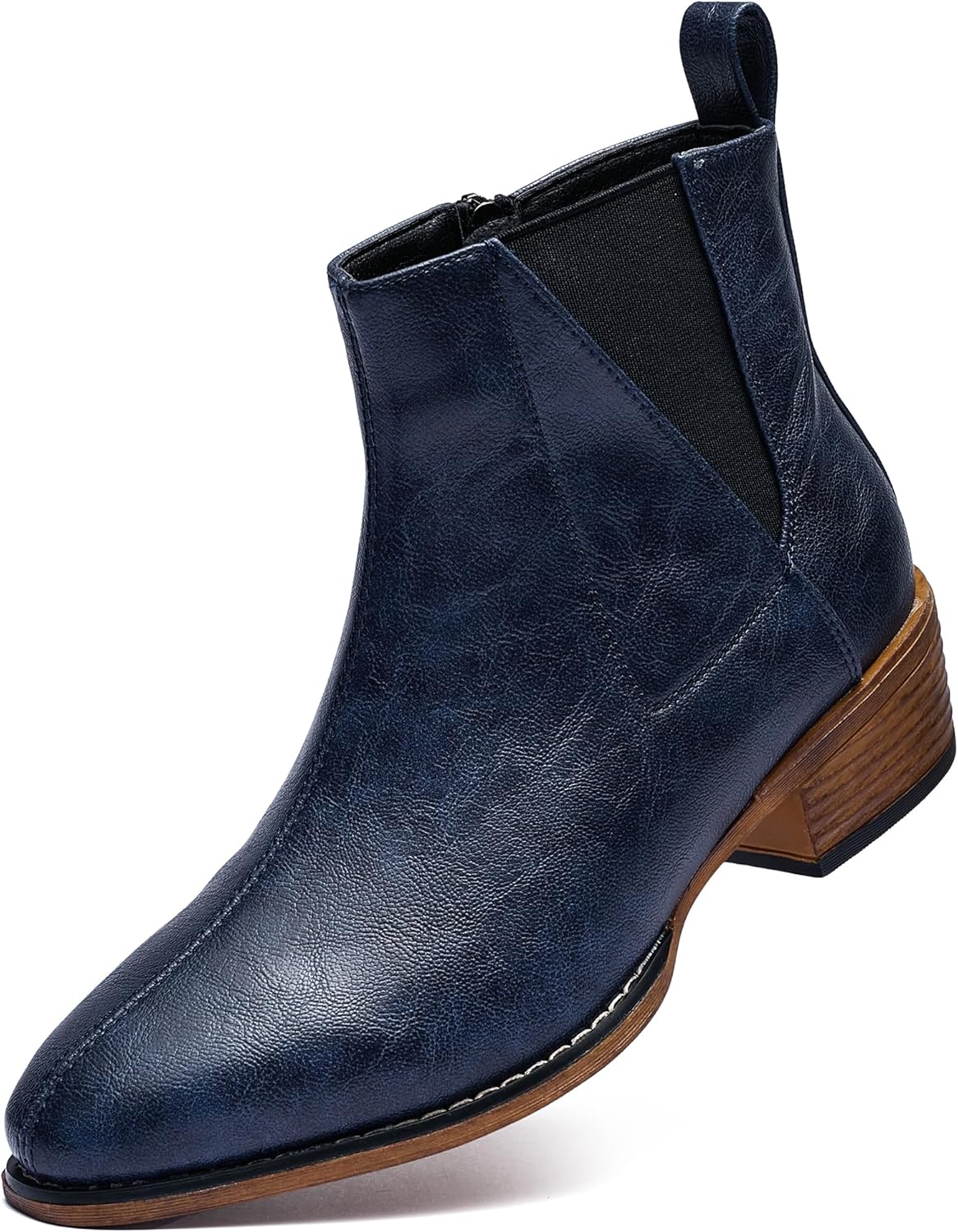 Stylish Women's Ankle Boots with Mid-height Heels and Zipper