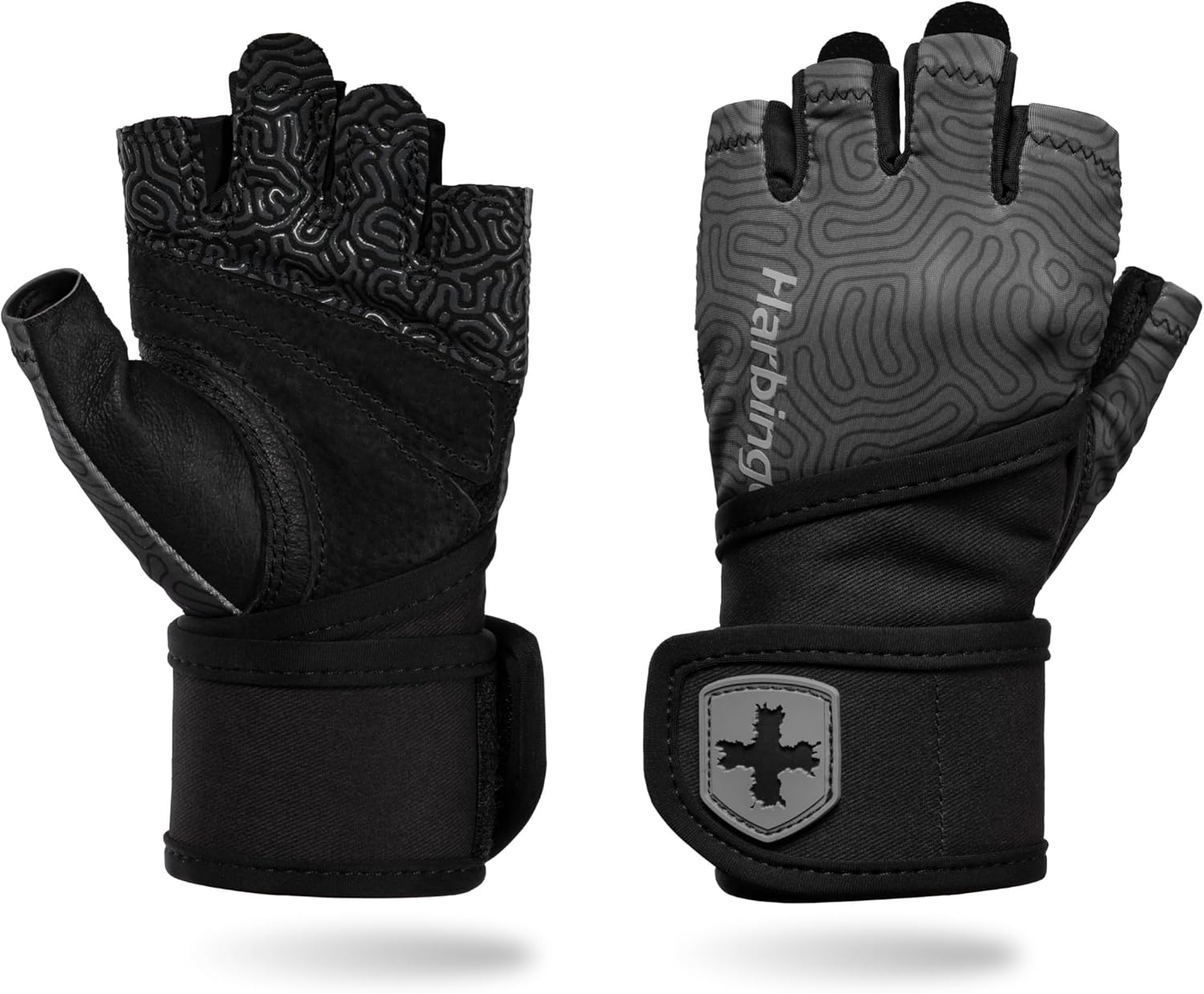 Harbinger Pro Wristwrap Gloves 3.0 for Weightlifting and Fitness