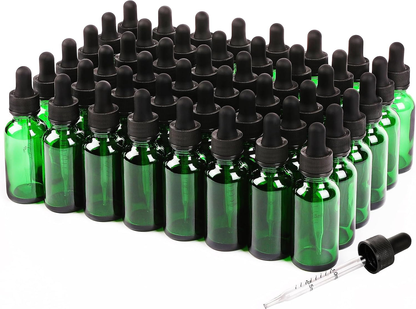 48 Pack 1oz Glass Dropper Bottles for Essential Oils and More