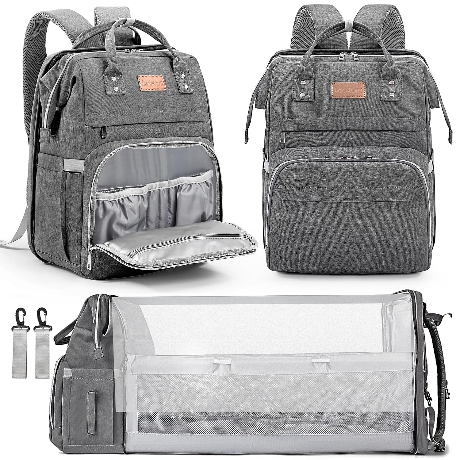 Diaper Bag Backpack with Changing Pad for Stylish Parents