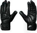 Elite Leather Gym Gloves with Built In 2 in Wide Wrist Wraps - Grip