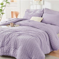 Lavender Twin Comforter Set Seersucker 5 Pieces - All Season Comfort