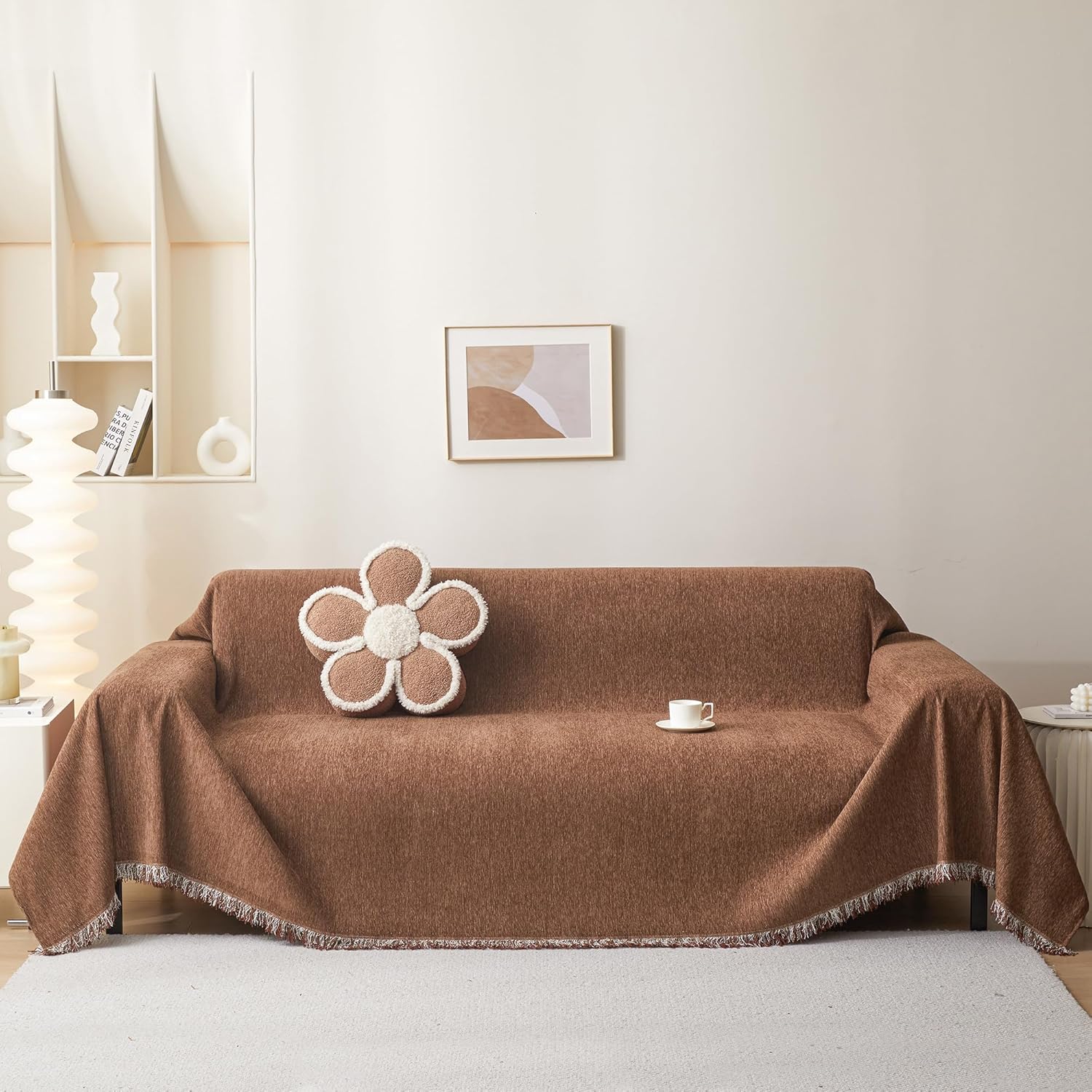 MMEETSKY Small Couch Cover for Loveseat and Sofa Protection