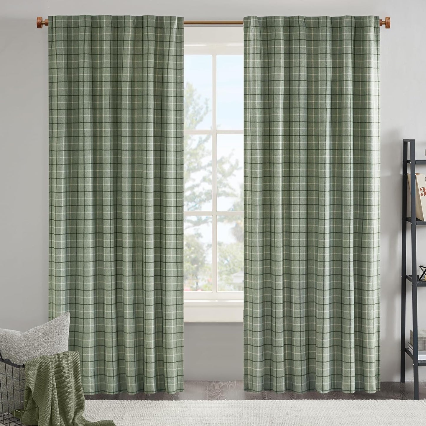 Madison Park Anaheim Cabin Plaid Curtain for Cozy Living Spaces