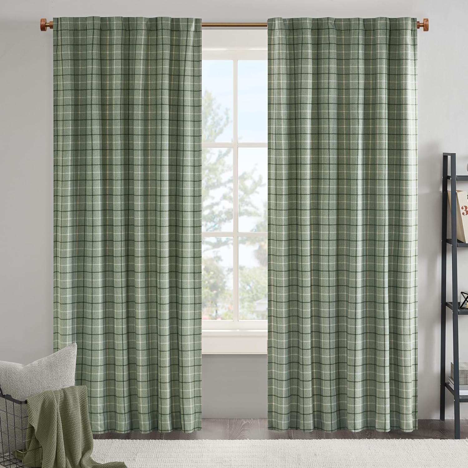 Madison Park Anaheim Cabin Plaid Curtain for Cozy Living Spaces