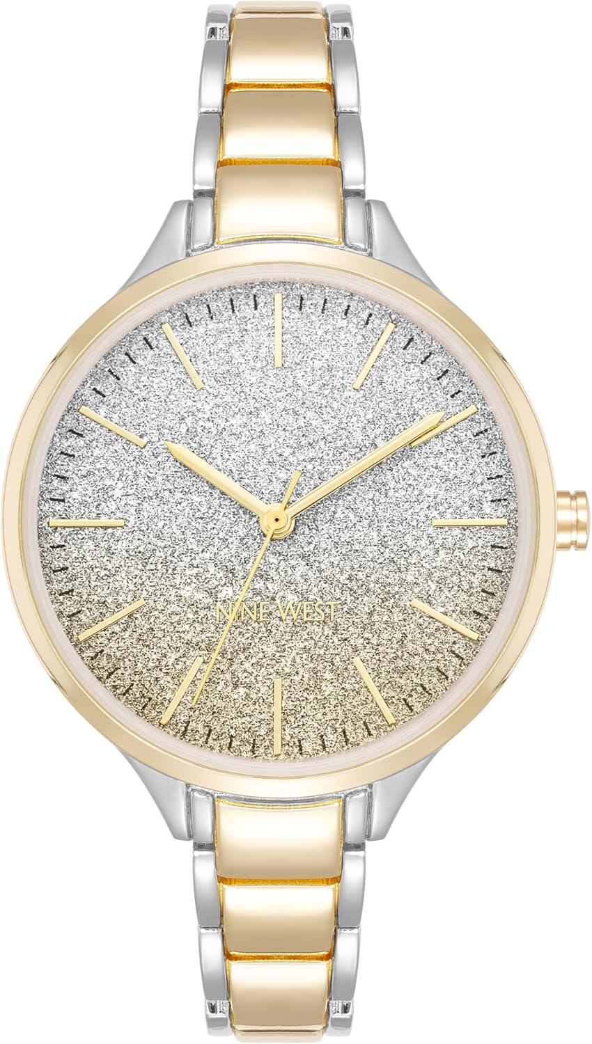 Nine West Women's Bracelet Watch with Ombre Glitter Dial Style