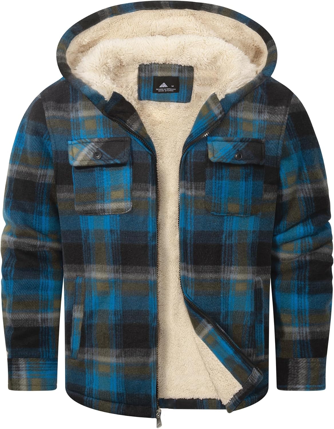 GEEK LIGHTING Boys Flannel Jacket with Sherpa Lining for Winter