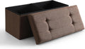 Storage Ottoman Bench with Flipping Lid and 75L Storage - Foldable