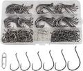 Circle Hooks Saltwater Catfish Bass Fishing Hooks - 180pc Kit