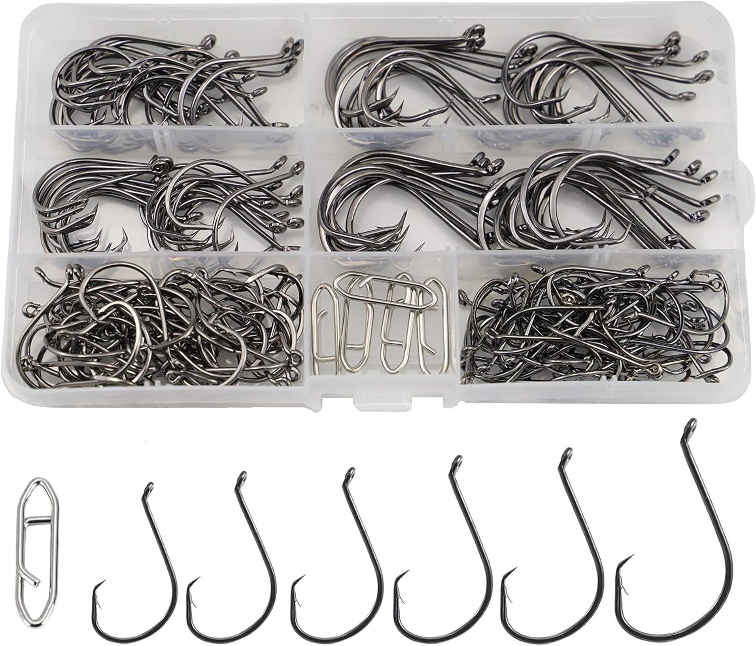 180 Circle & Octopus Fishing Hooks Set with Power Clips