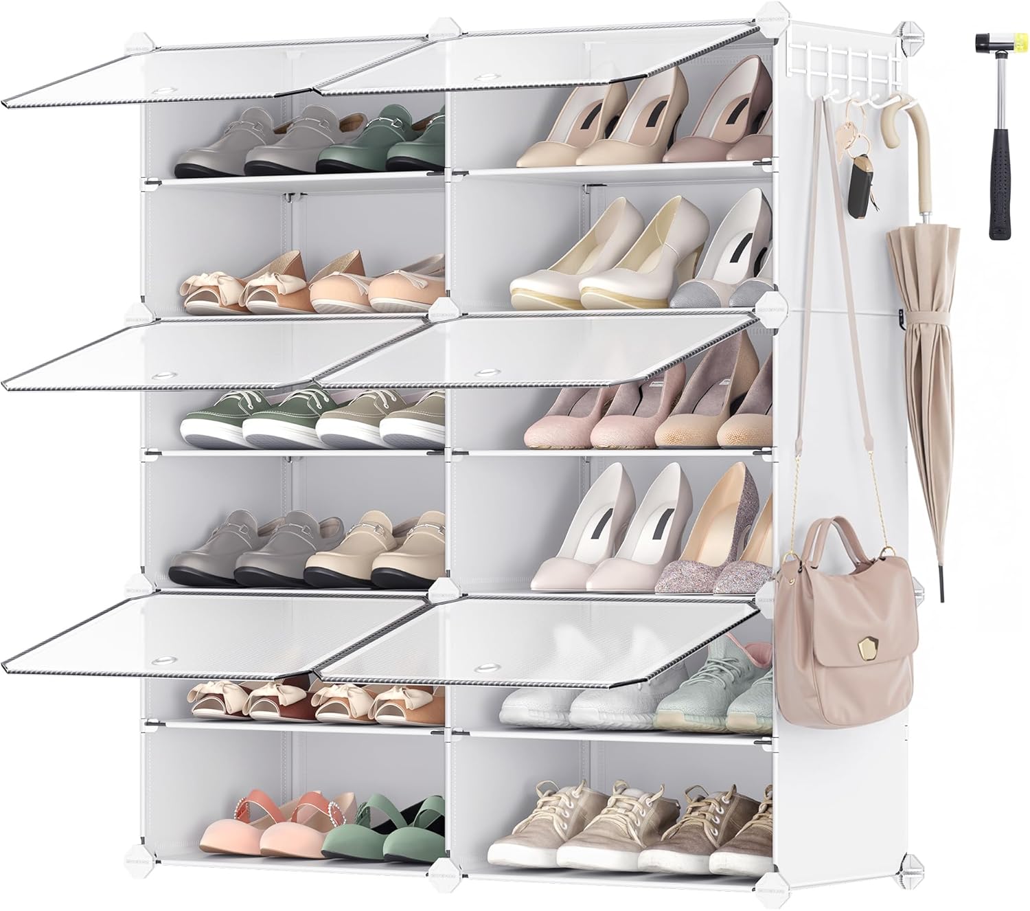 SONGMICS 6-Tier Shoe Rack Organizer for Closet and Entryway
