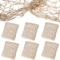 Natural Fish Net Decor 6 Pack for Pirate, Mermaid & Beach Parties