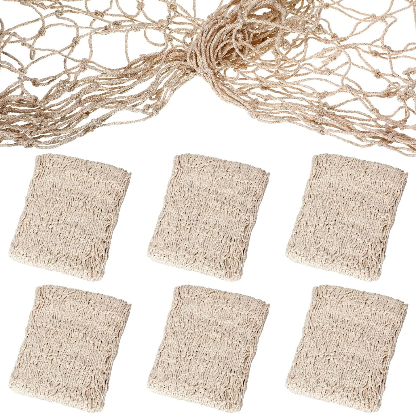 Beach Bash Decor: Shappy 6-Pack Cotton Fishnet