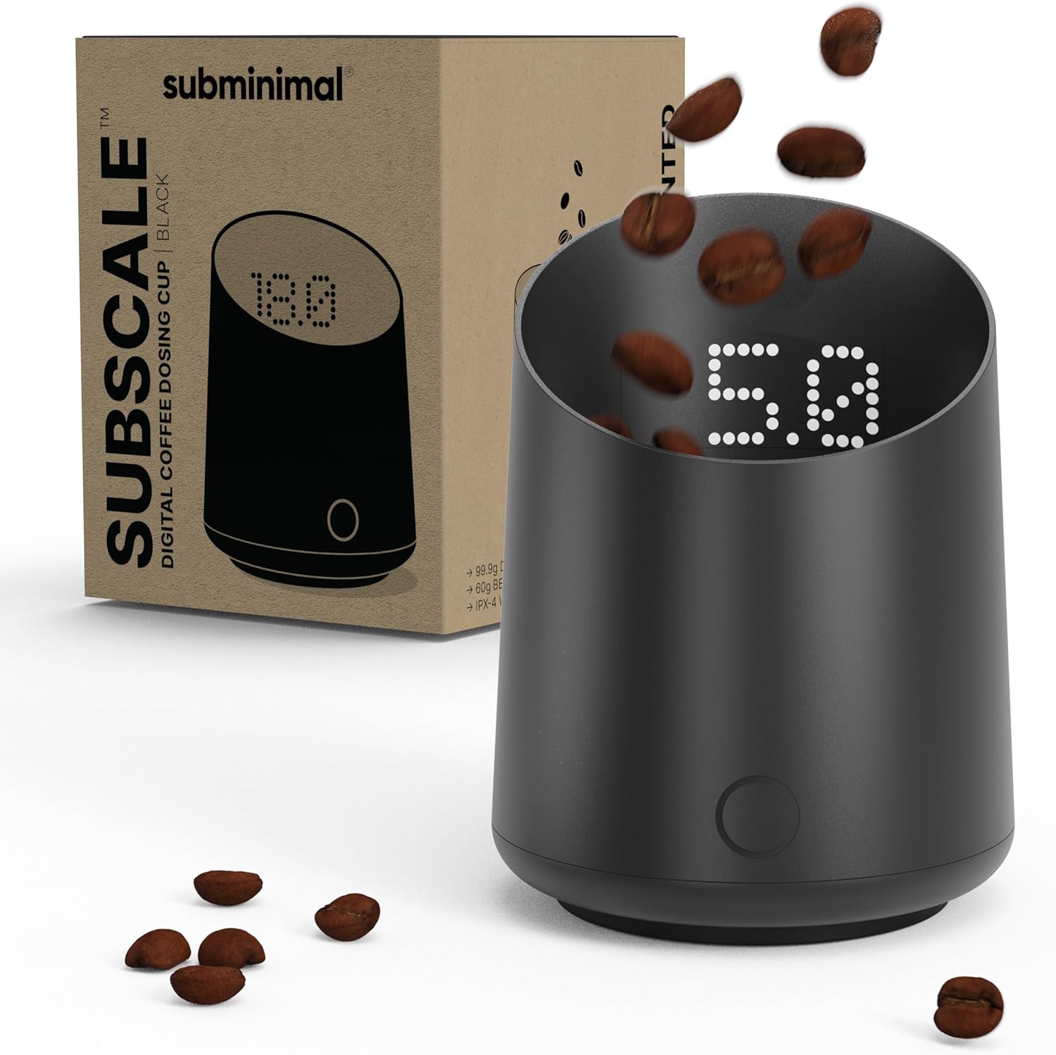 Subminimal Subscale Digital Dosing Cup for Perfect Coffee