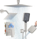 Shower Faucet Set 10in Ceiling Mount Rainfall Shower System - Dual