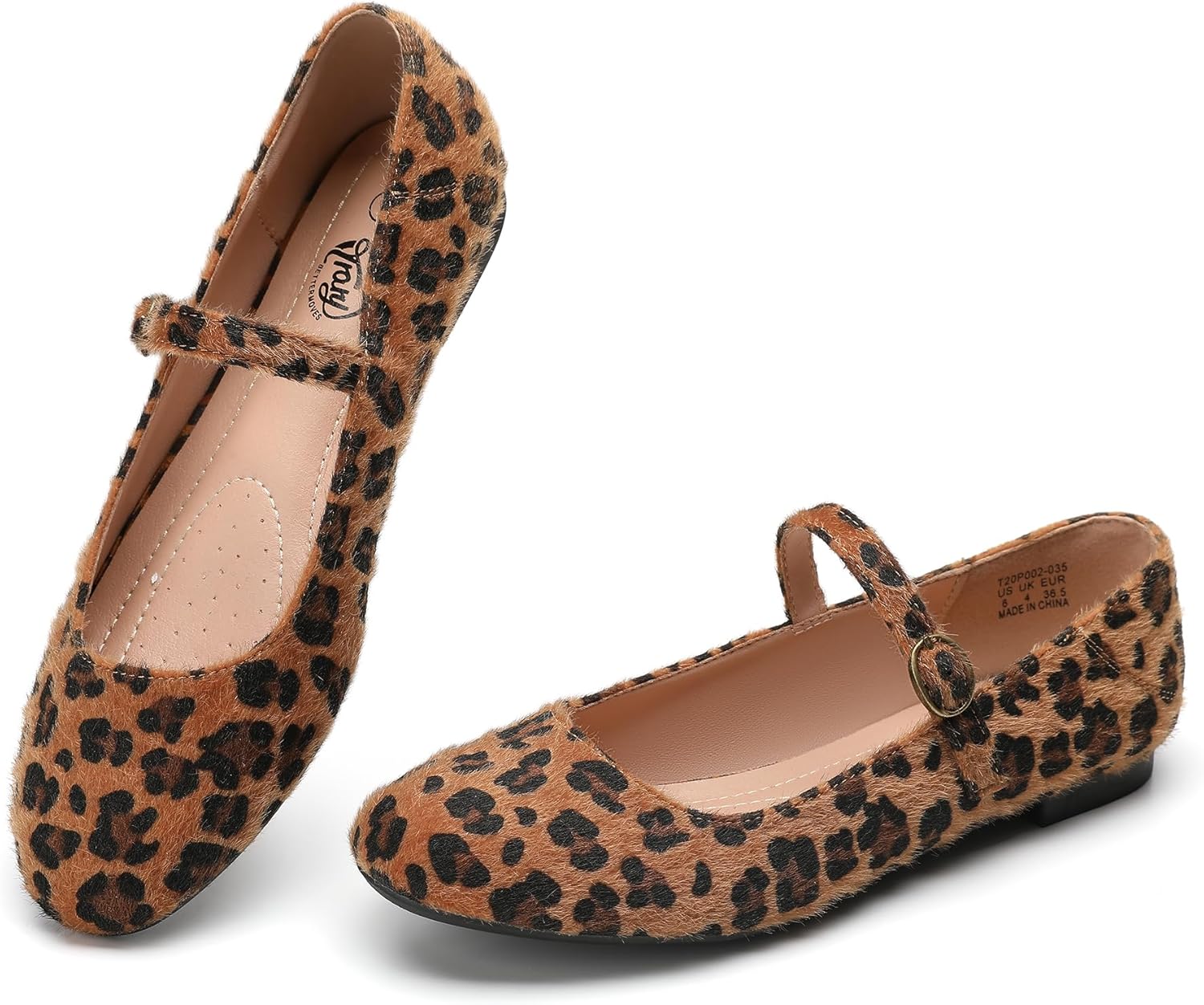 Trary Mary Jane Ballet Flats for Women - Comfortable Dressy Shoes
