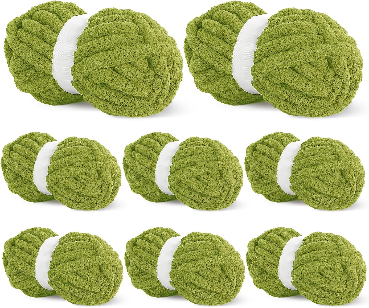 Chunky Chenille Yarn Set for Crocheting & Knitting Projects