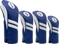 Vintage Leather-Look Golf Head Covers Set - 4-Pack Classic Protection