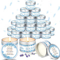 Lavender Scented Baby Shower Candles 24 Pack - Rustic Tealight Favors