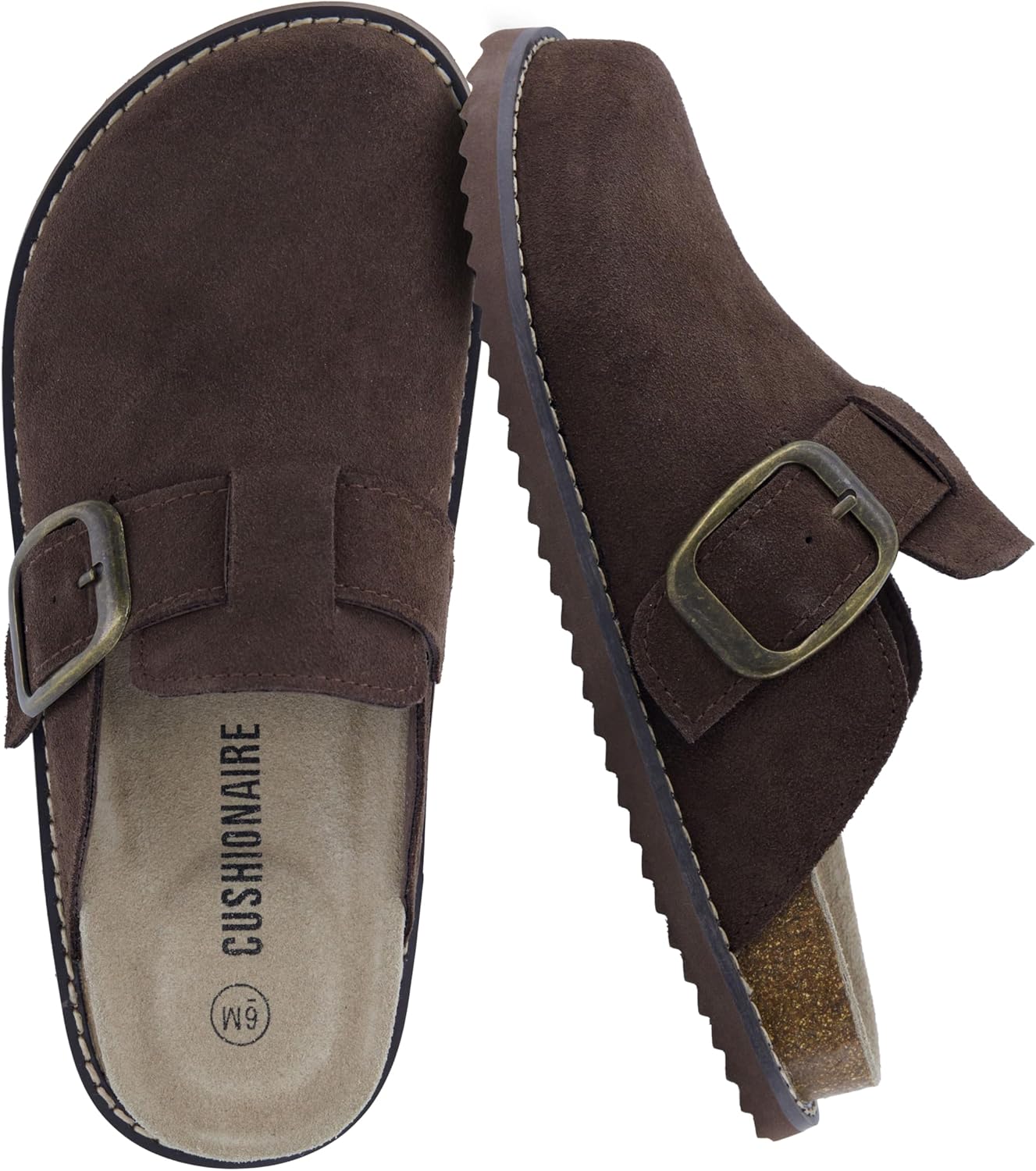 CUSHIONAIRE Women's Blain Genuine Suede Slip-On Clogs Review