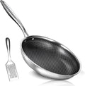 12 Inch Frying Pan Non Stick Stainless Steel Skillet - Versatile