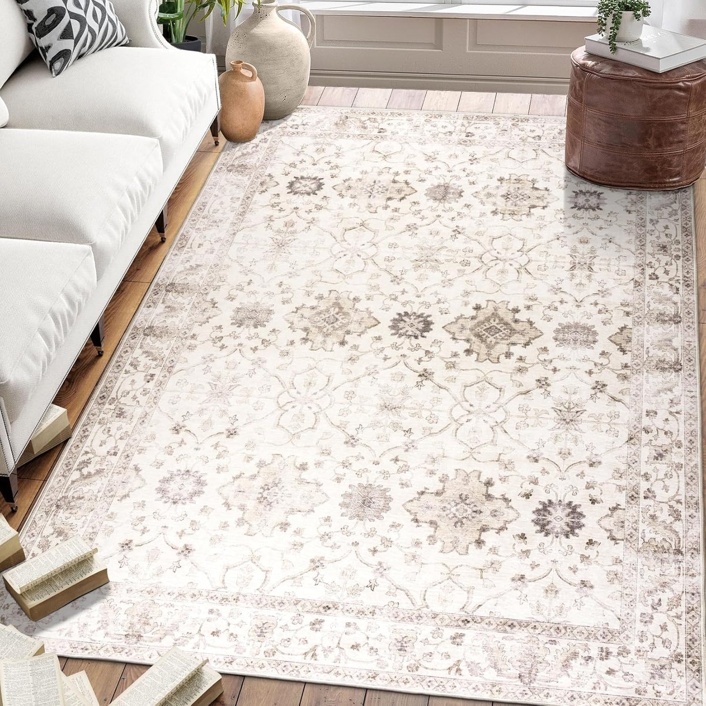 ReaLife Rugs Machine Washable Area Rug for Home and Office