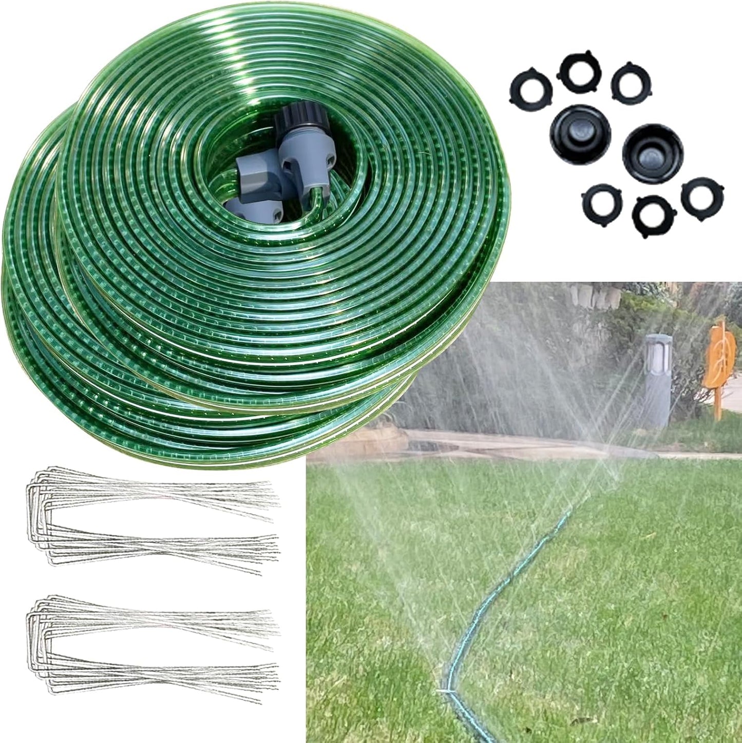 100 FT Heavy Duty Lightweight No-Kink Garden Hose for Watering