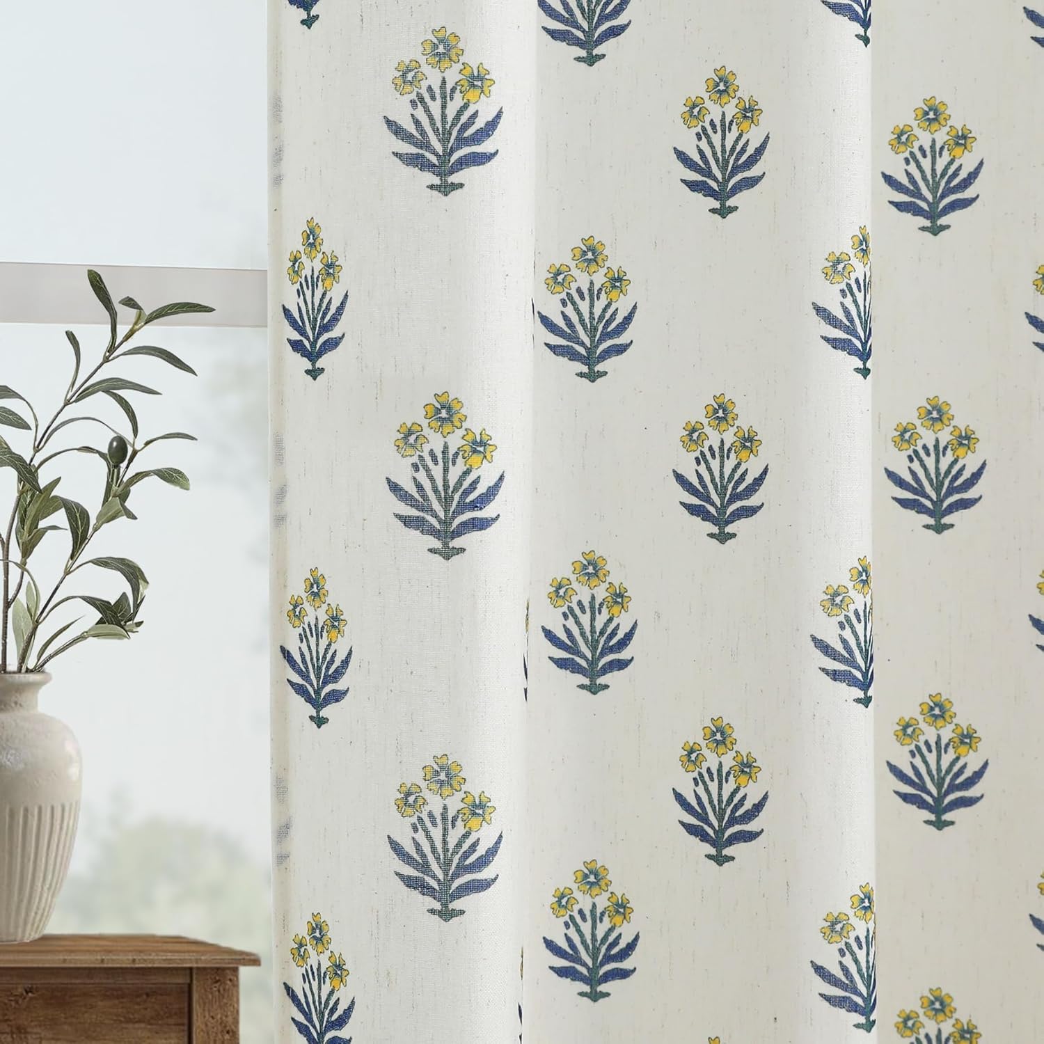 Cute Curtains for Bedroom Kids Playroom with Funky Floral Design