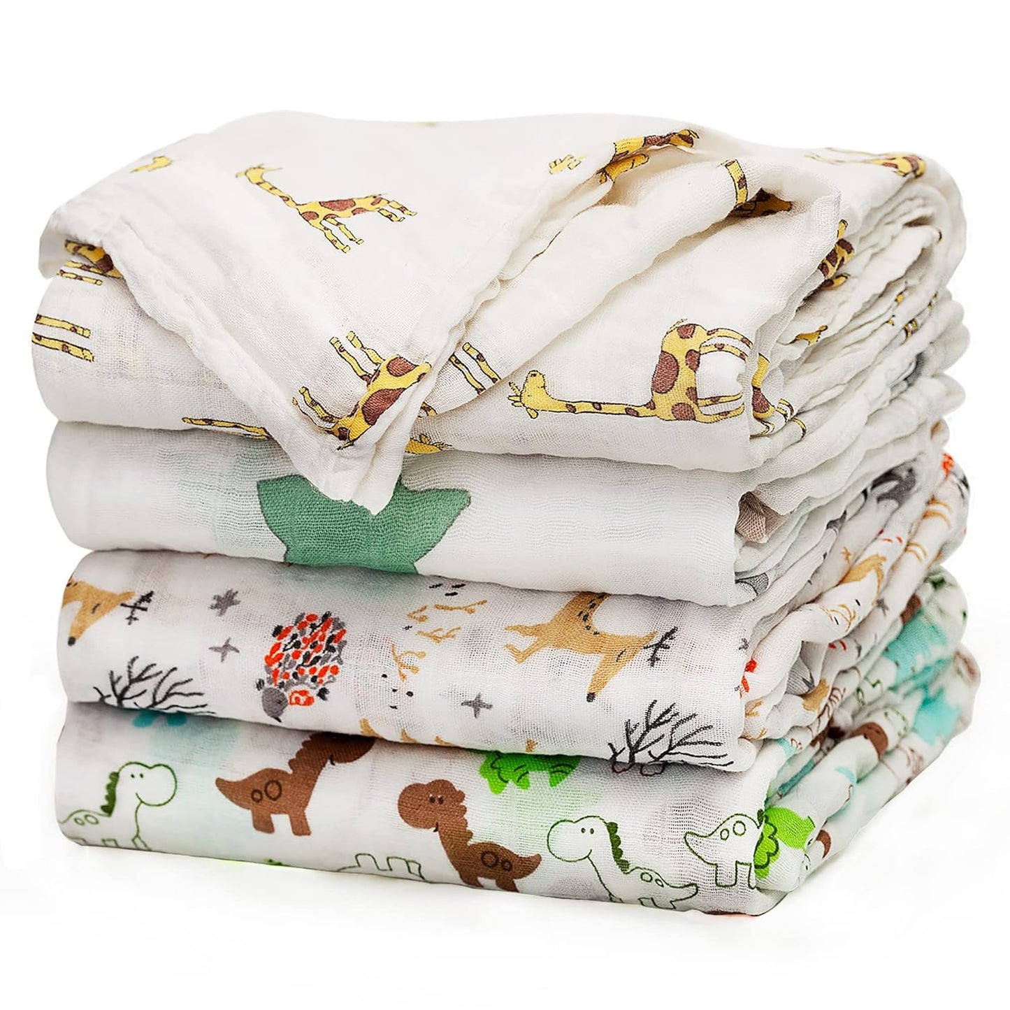 Set of 4 Upsimples Silky Swaddle Blankets - Soft & Large