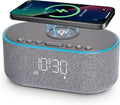 Wireless Charging Alarm Clock Radio - 10W Bluetooth Speaker and FM