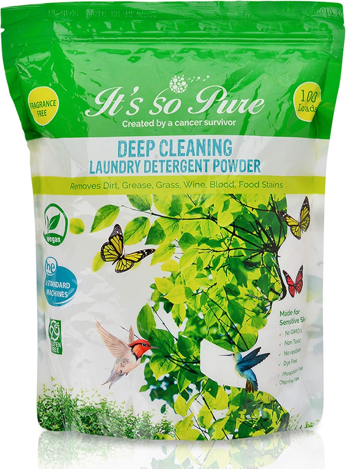 Pure & Powerful Laundry Detergent | Deep Clean, Gentle on Skin | 100 Loads