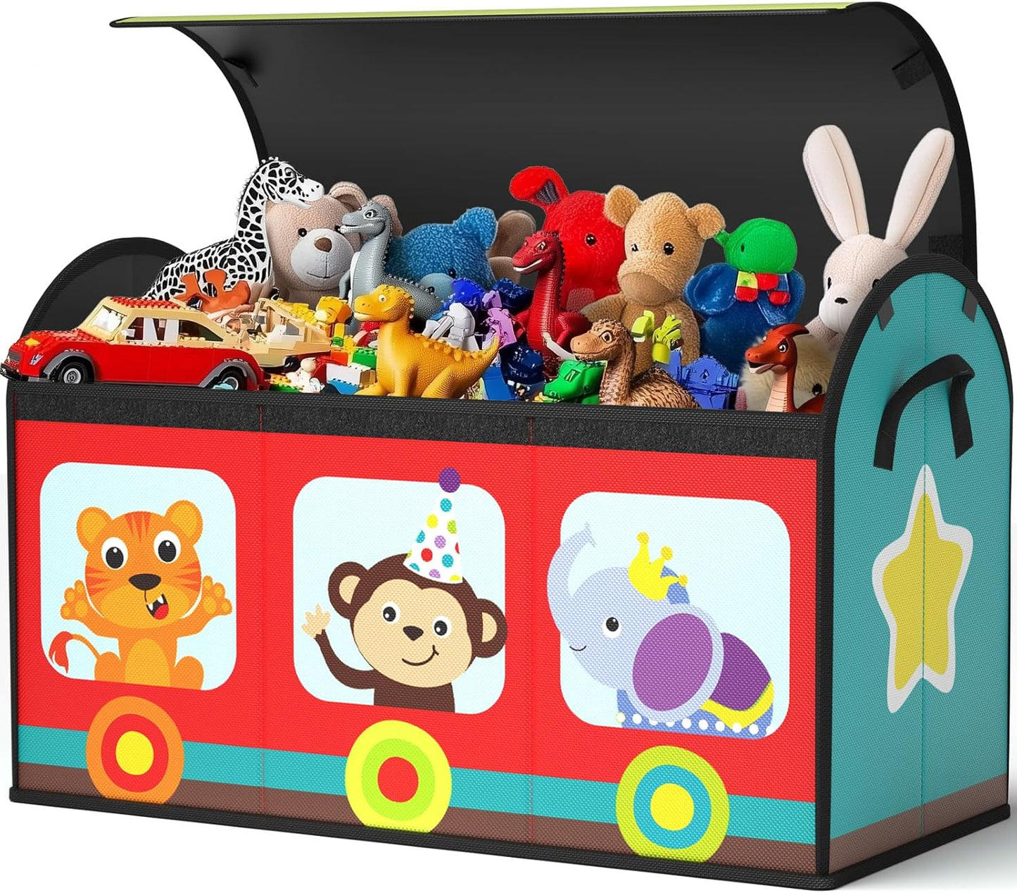 YOHOOLYO Toy Storage Organizer for Kids with Train Design
