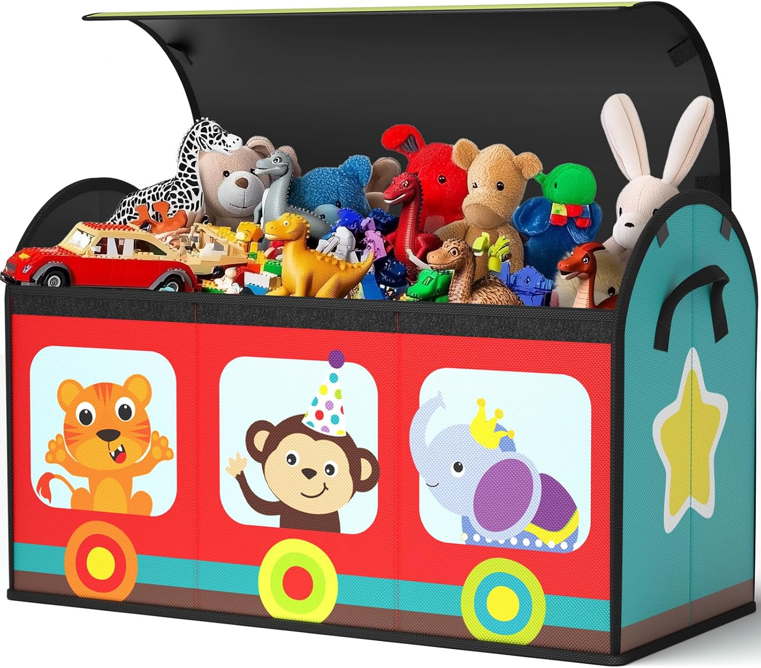 YOHOOLYO Toy Storage Organizer for Kids with Train Design