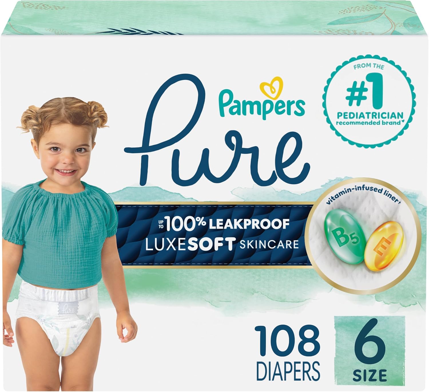 Pampers Pure Protection Baby Diapers Size 6 for Ultimate Comfort
