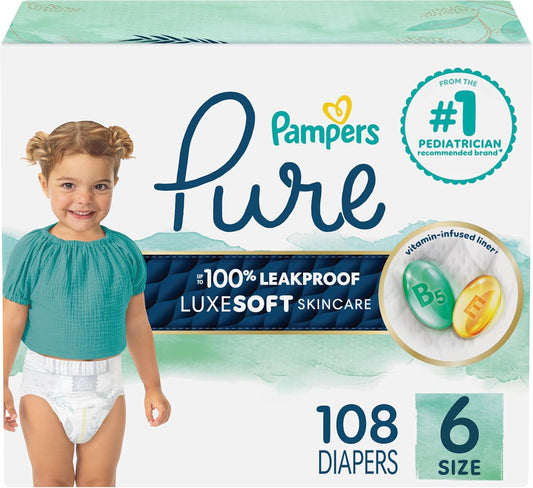 Pampers Pure Protection Baby Diapers Size 6 for Ultimate Comfort