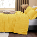 Fluffy Queen Comforter Set - Warm Reversible Faux Fur Comforter