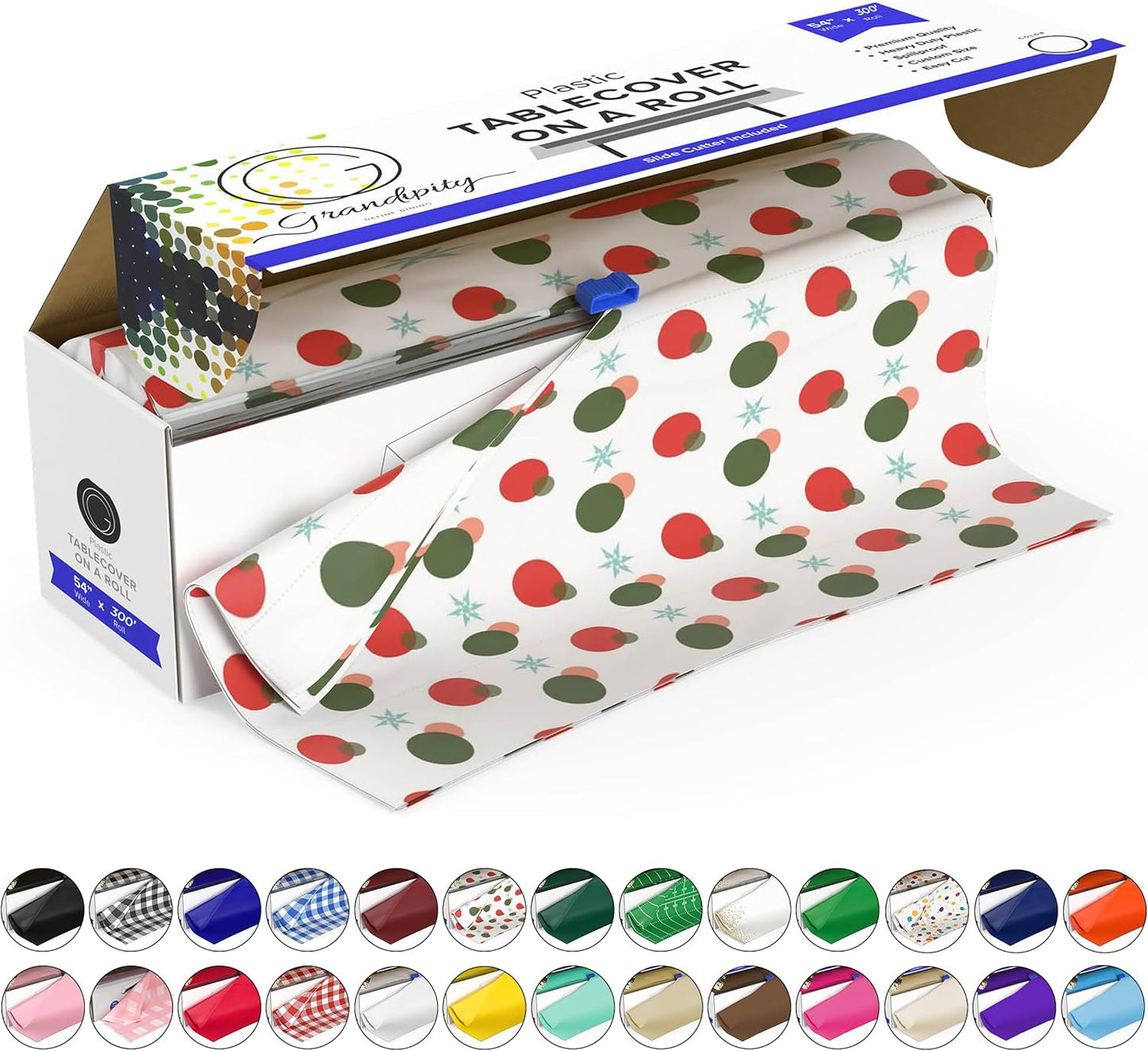 Grandipity Plastic Tablecloth Roll - Perfect for Any Occasion