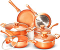 FRUITEAM 10pcs Ceramic Nonstick Cookware Set - Versatile Home Set