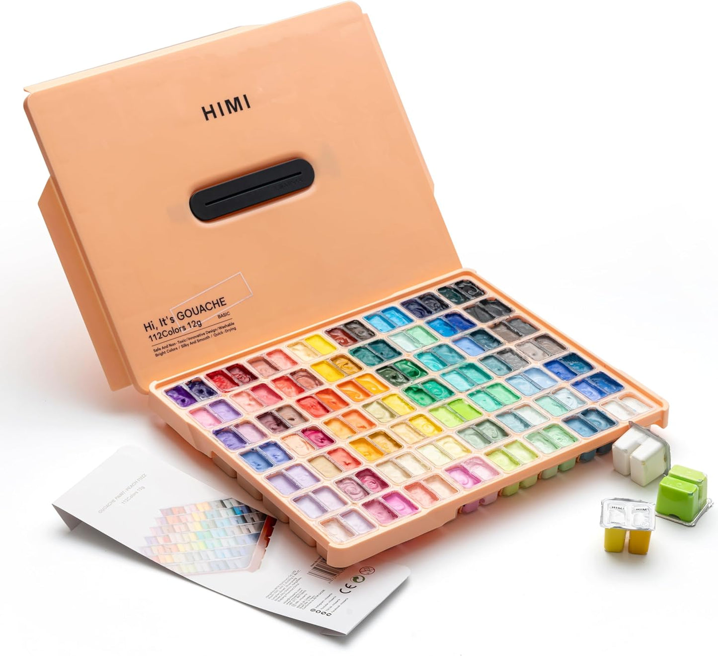 HIMI Twin Cup Jelly Gouache Paint Set with 112 Colors for Artists