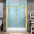 Shower Door Double Sliding 57-60 in W x 72 in H Semi-Frameless