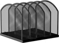 5-Section Vertical Desktop Organizer - Space-Saving Mesh File Stand
