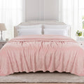 TOONOW Fleece Bed Blanket King Size for Cozy Comfort