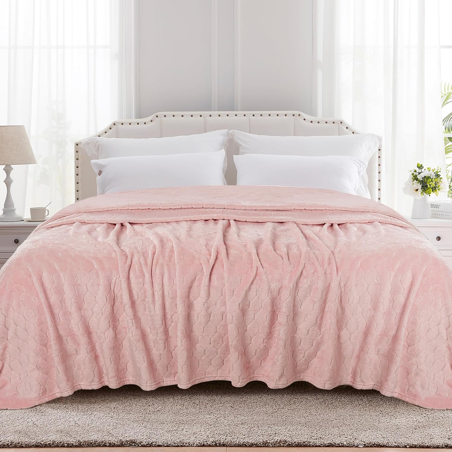 TOONOW Fleece Bed Blanket King Size for Cozy Comfort