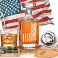 Whiskey Decanter Engraved We The People American Flag - Patriotic
