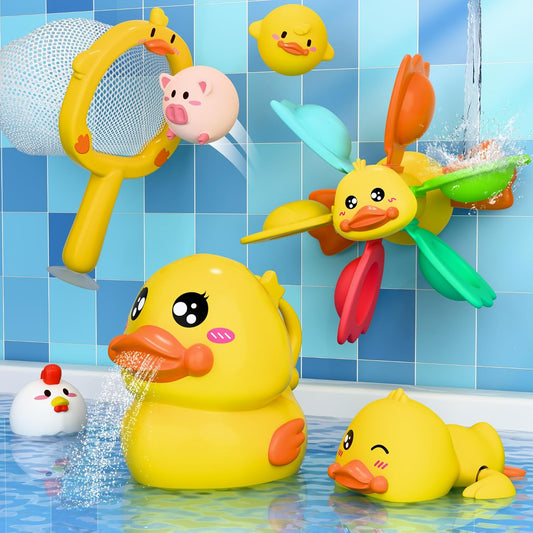 Light-Up Duck Bath Toy - Fun Water Spinner