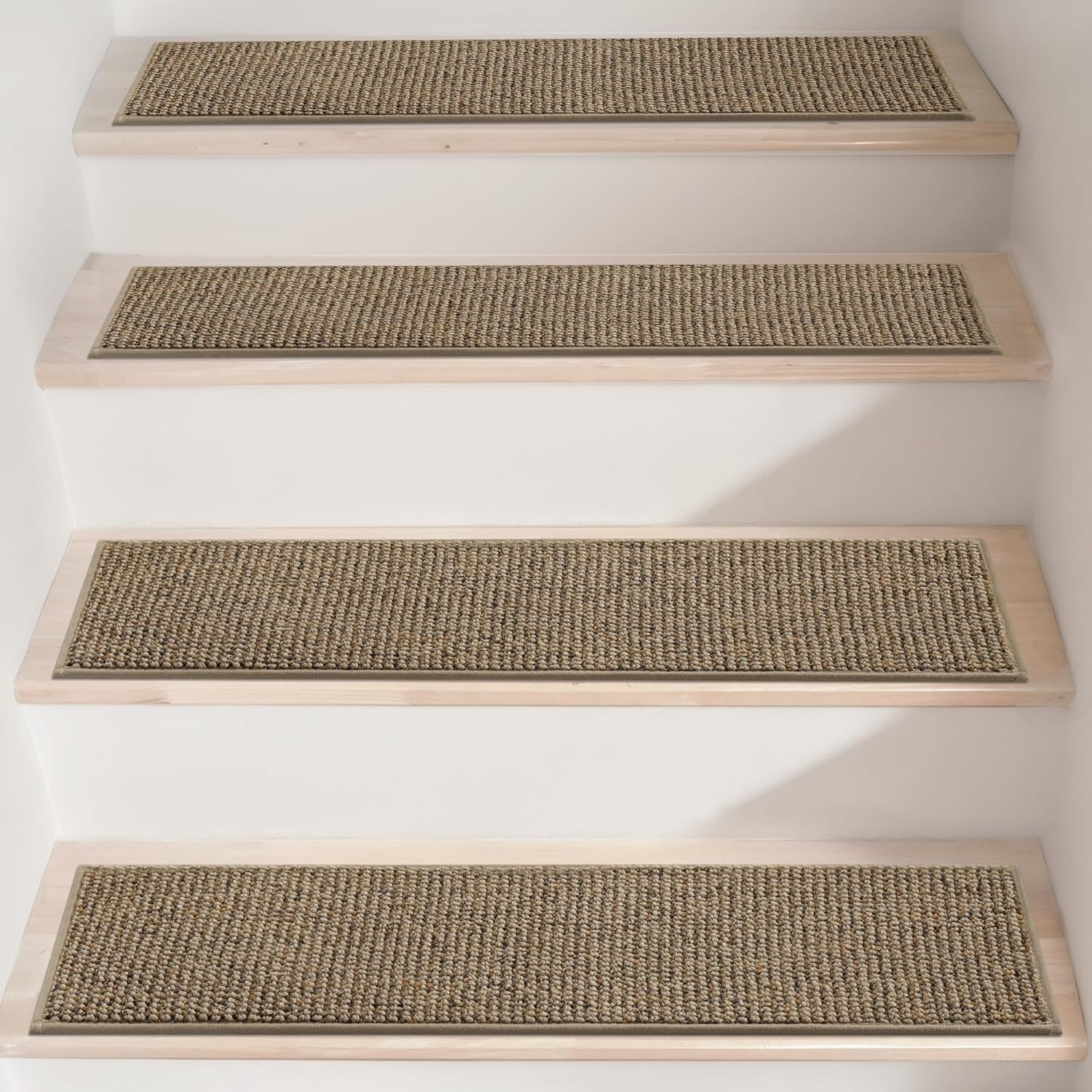 BEQHAUSE Non-Slip Stair Treads for Wooden Steps, 15pcs Taupe