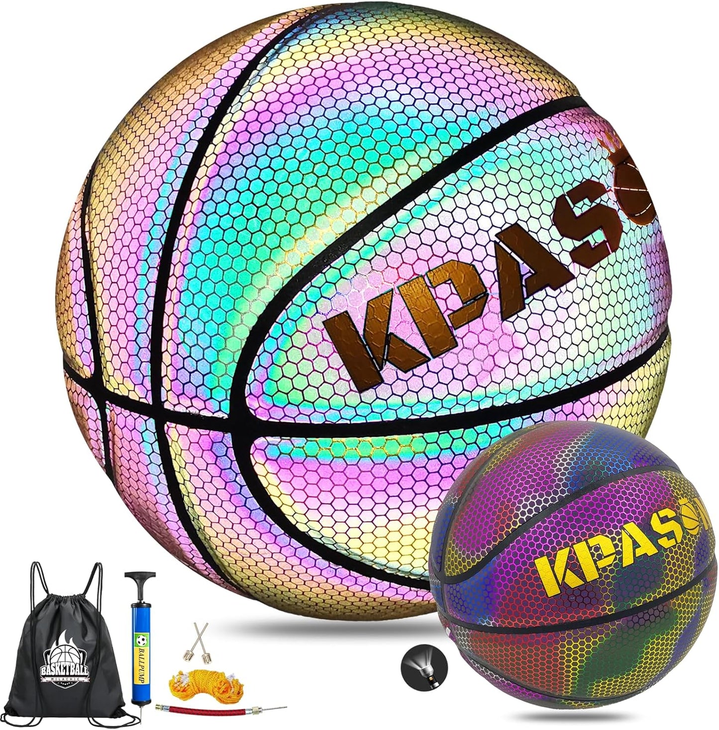 Holographic Basketball - Unique Reflective Glowing Design