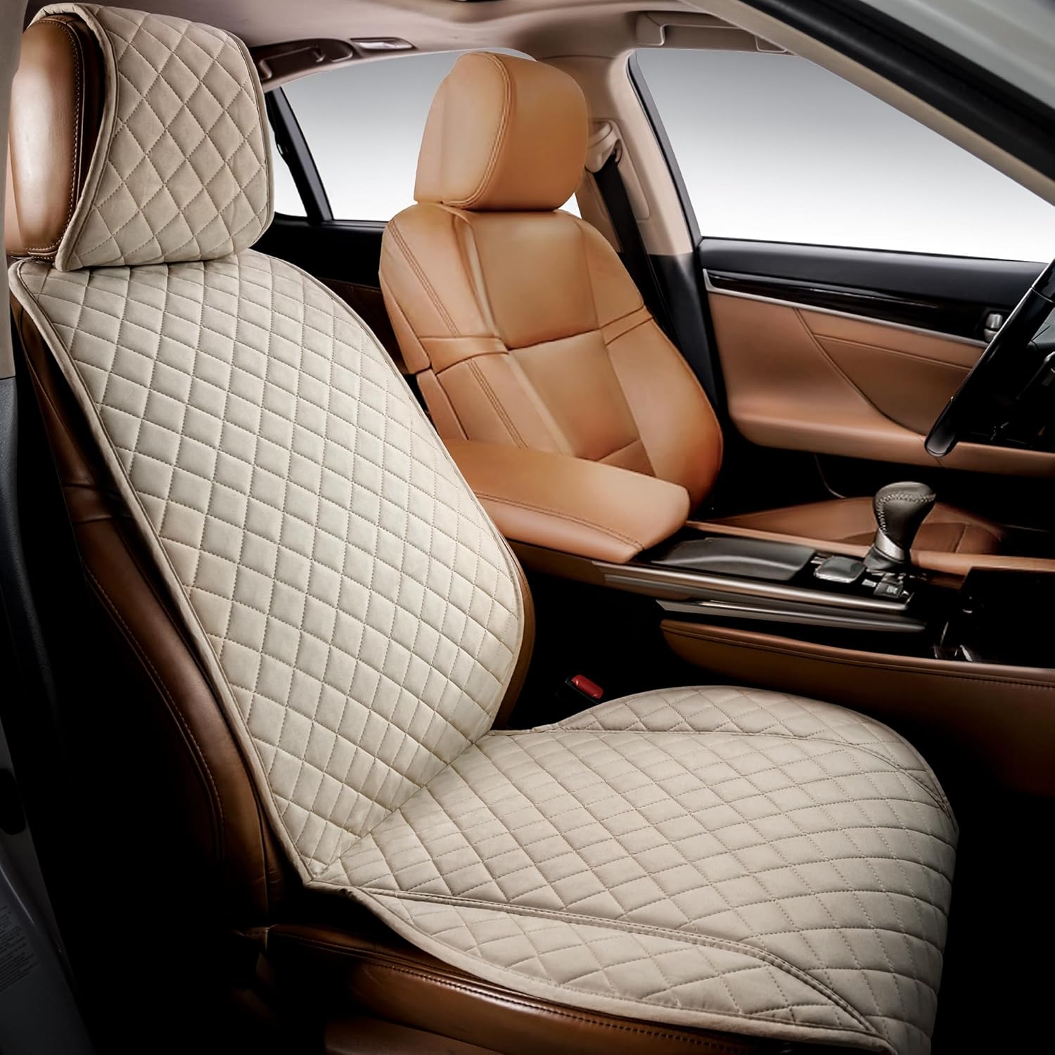 IVICY Faux Suede Car Seat Cover - Soft Non-Slip Protector