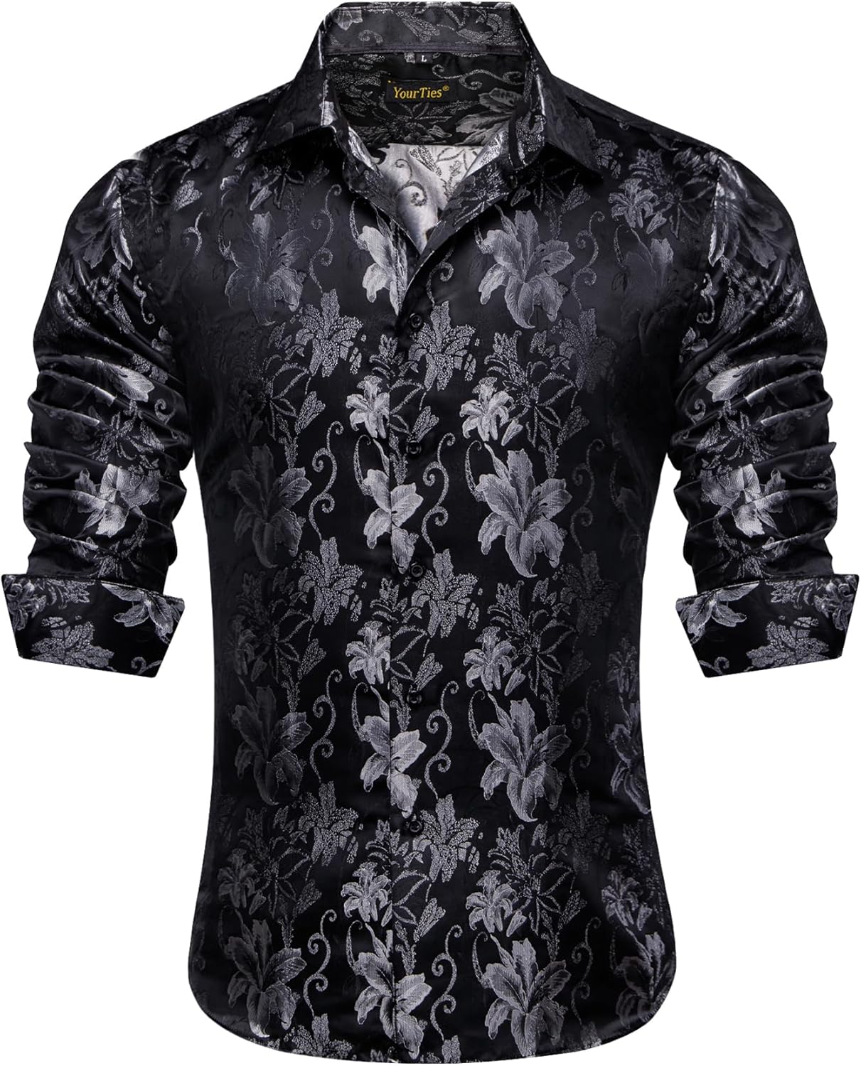 Mens Silk Paisley Dress Shirt for Casual and Formal Occasions